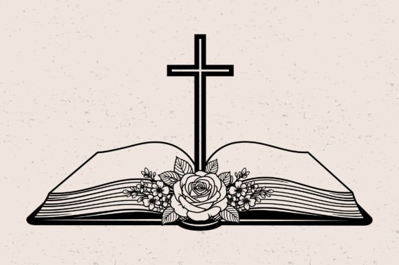 Bible with Cross SVG: A Faithful Embroidery Design for Real Projects