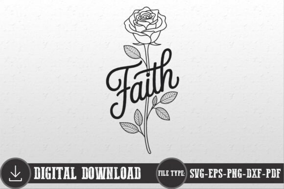 Flower Faith SVG: A Thoughtful Embroidery Design for Christian Apparel