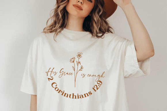 His Grace Is Enough: A Bible Verse Design for Embroidery Projects