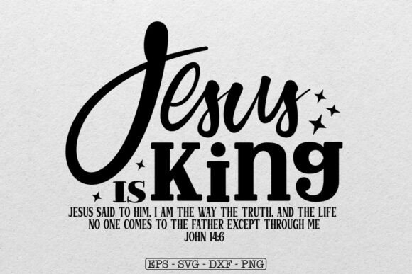 Jesus Is King Faith SVG for Real Embroidery Projects