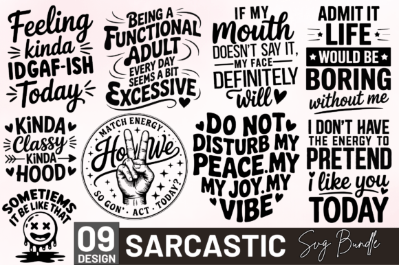 Sarcastic SVG Bundle for Real Embroidery Projects